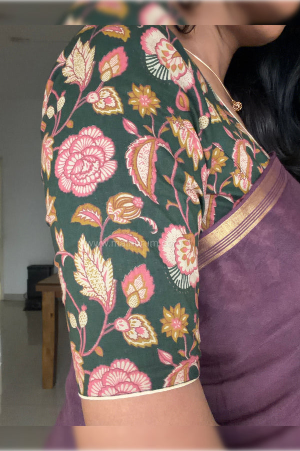 Parijatham- Green Blouse