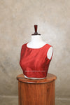 Vaigai- Maroon Blouse (Attachable Sleeves)