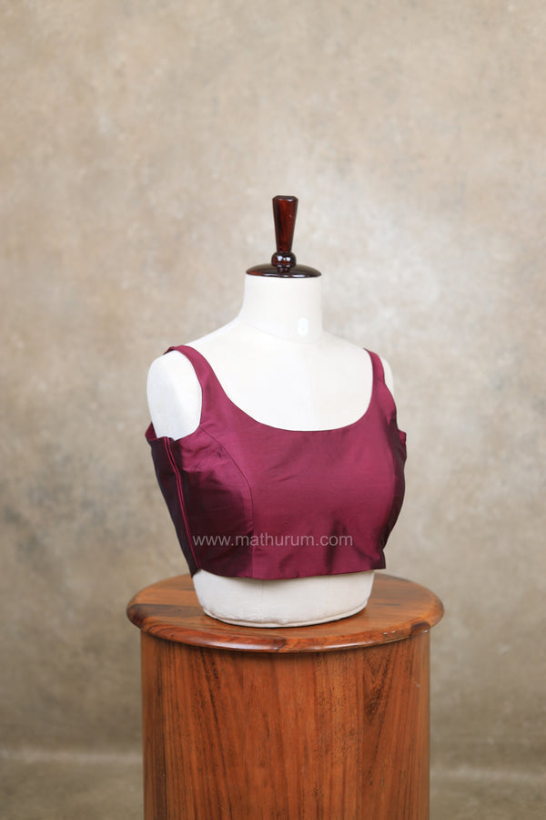 Nayan Plain- Wine Blouse