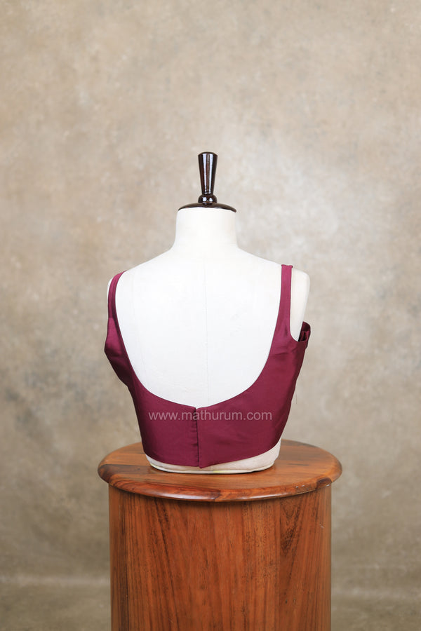 Nayan Plain- Wine Blouse