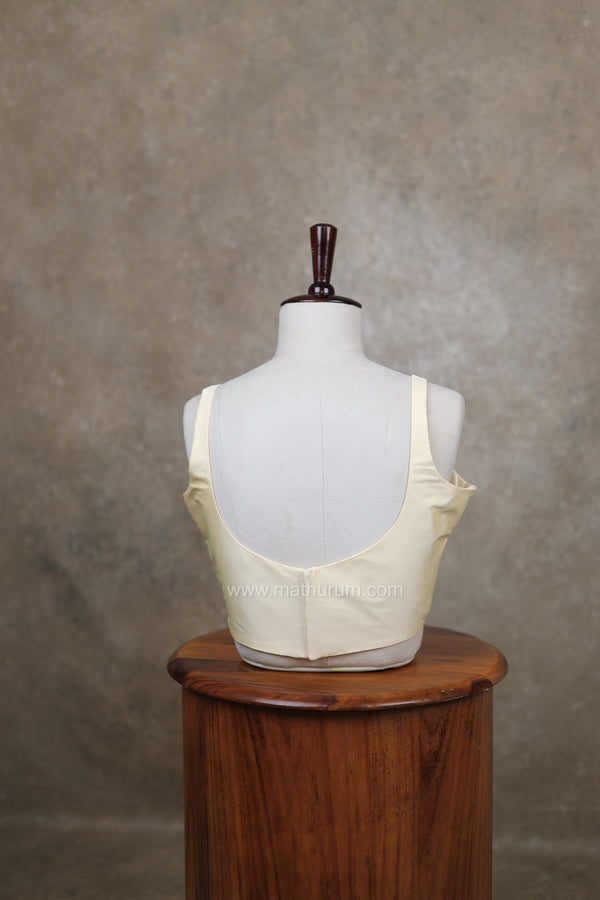 Nayan Plain- Cream Blouse