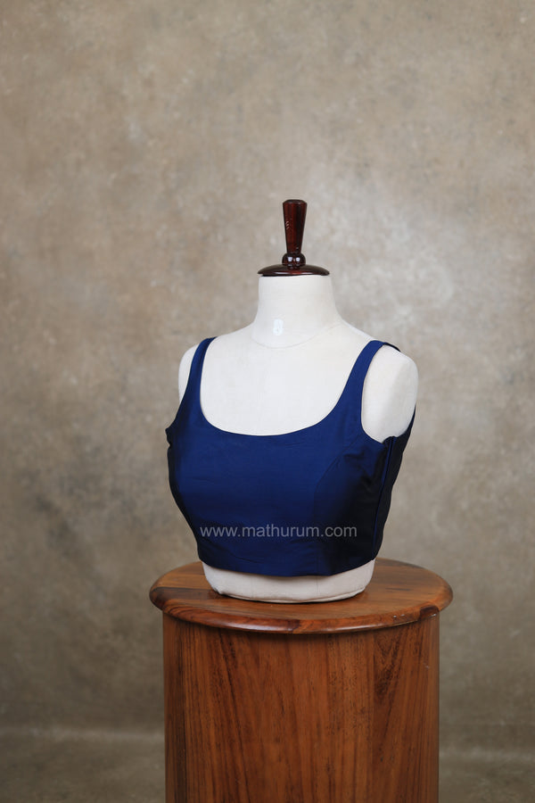 Nayan Plain- Navy Blue Blouse