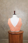 Arya- Peach Blouse (Attachable Sleeves)