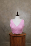 Arya- Pink Blouse (Attachable Sleeves)