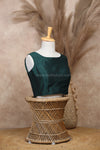 Vaigai- Dark Green Blouse (Attachable Sleeves)