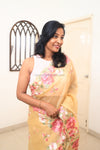 Carol- Butter Yellow Embroidery Saree