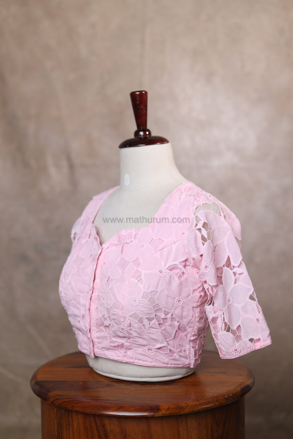 Rosette- Baby Pink Blouse (Elbow Sleeve)