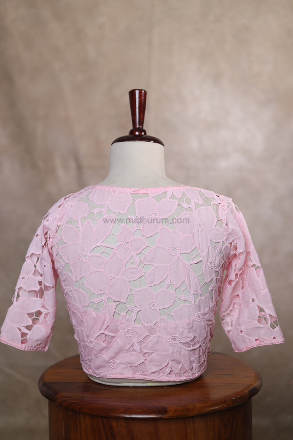 Rosette- Baby Pink Blouse (Elbow Sleeve)