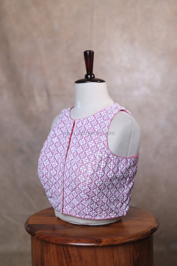 Petals-Lilac Blouse (Sleeveless)
