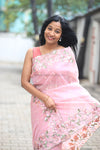 Pearl-Pastel Pink Embroidery Saree
