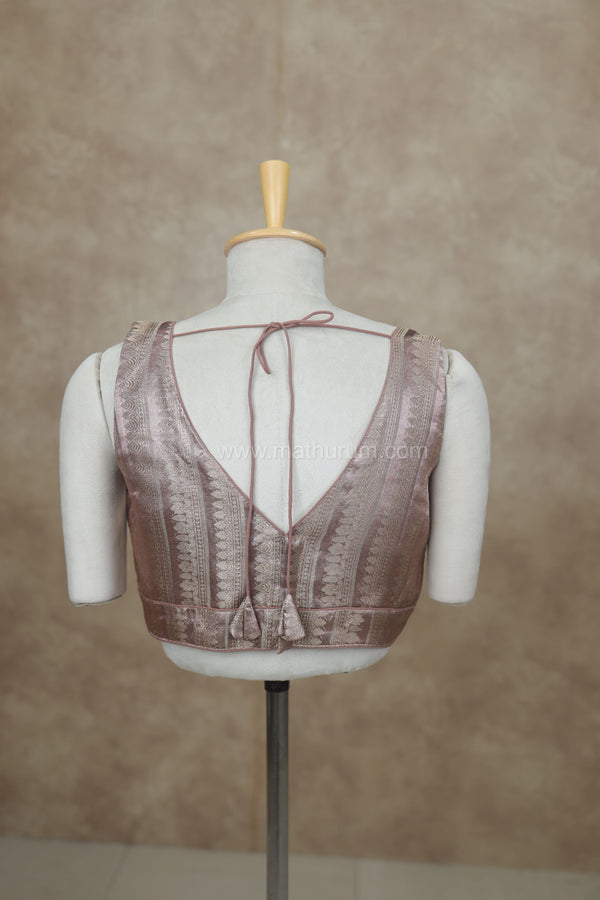 Megalai- Rose Gold Blouse (Attachable Sleeves)