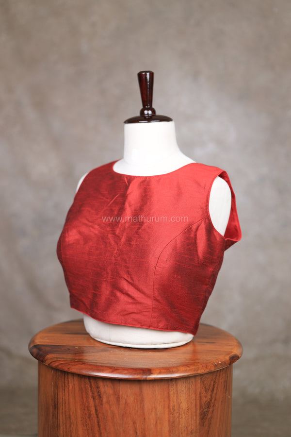 Vaigai- Maroon blouse 2.0 (Attachable Sleeves)
