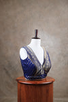 Kundhavai - Navy Blue Blouse (Attachable Sleeves)