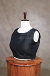 Vaigai- Black blouse 2.0 (Attachable Sleeves)