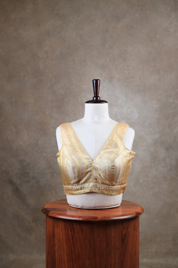 Megalai- Gold Blouse (Attachable Sleeves)