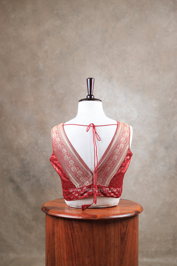 Kundhavai - Light Maroon Blouse (Attachable Sleeves)