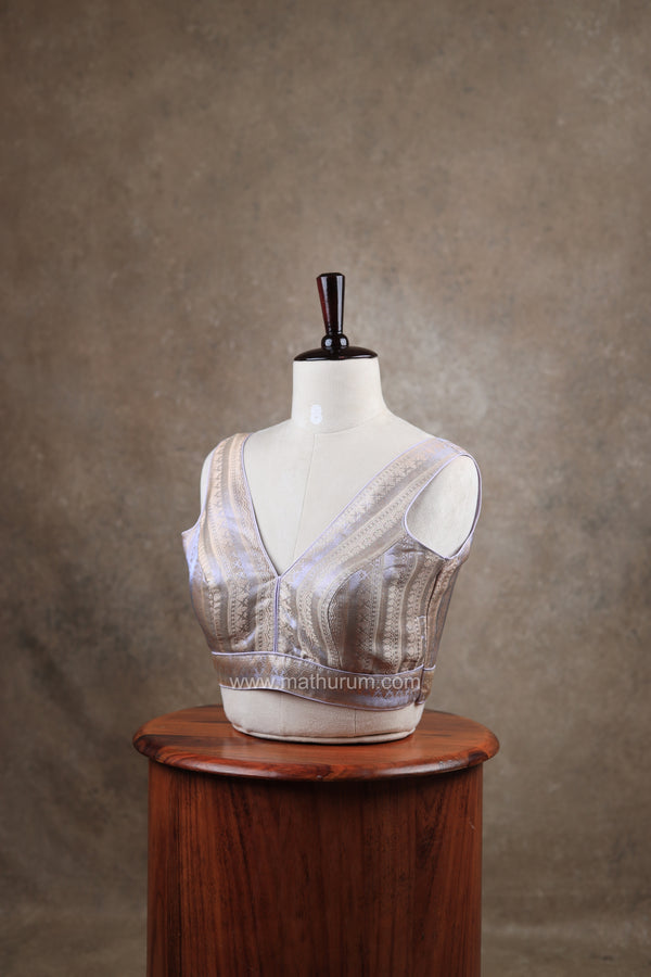 Megalai- Lilac Blouse (Attachable Sleeves)