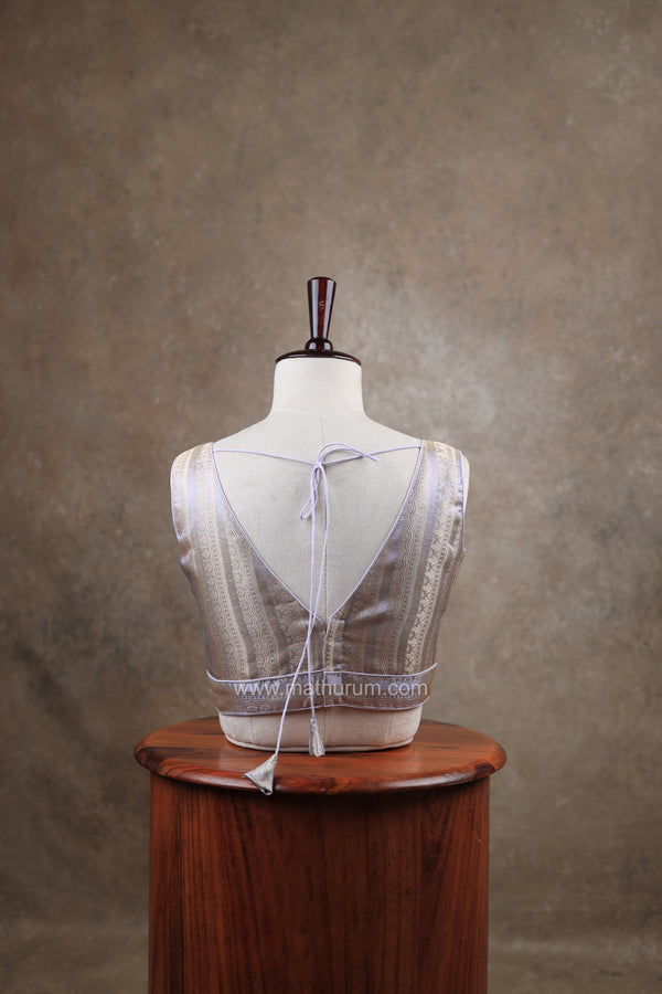 Megalai- Lilac Blouse (Attachable Sleeves)