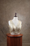 Megalai- Antique Gold Blouse (Attachable Sleeves)