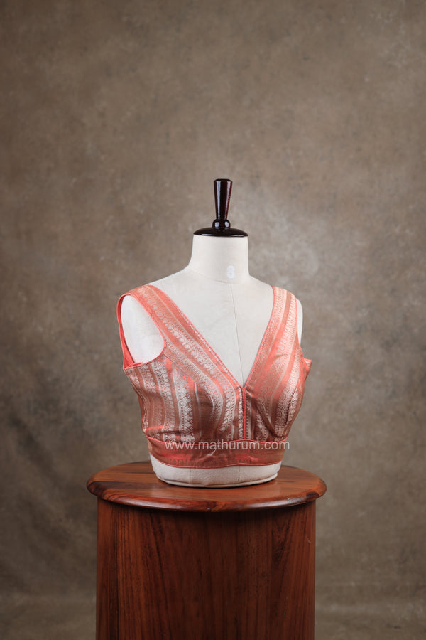 Megalai- Coral Blouse (Attachable Sleeves)