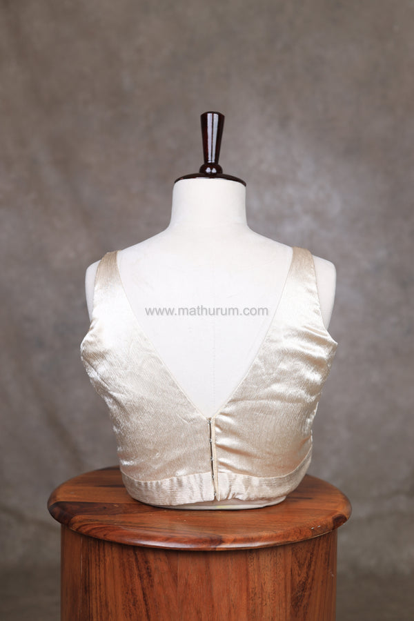 Kaira- Cream Blouse (Sleeveless)