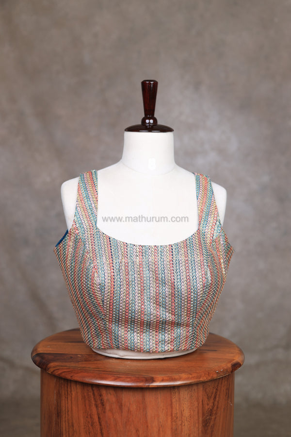 Aura- Blue Blouse (Sleeveless)