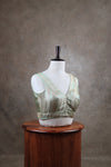 Megalai- Pastel Green Blouse (Attachable Sleeves)