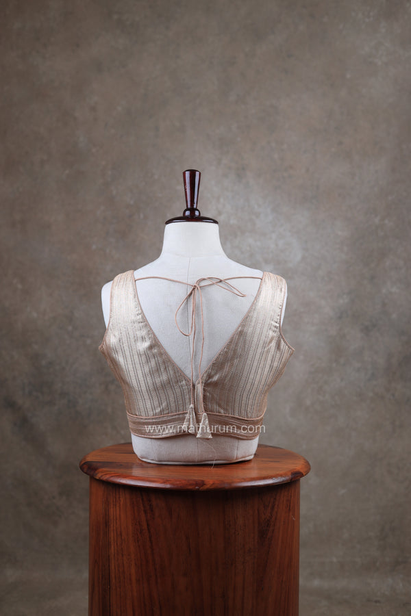 Megalai- Rose Gold Blouse (Attachable Sleeves)