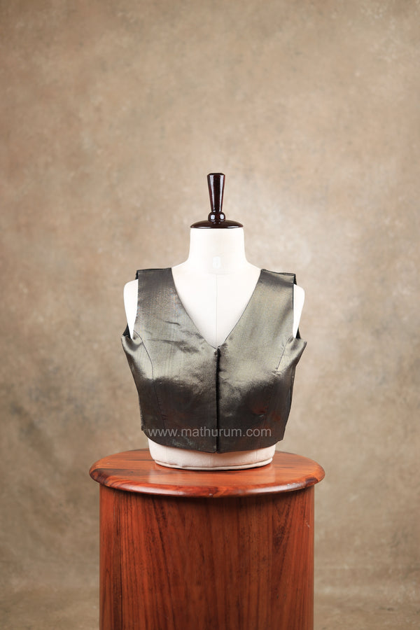 Taal- Black & Gold Blouse (Attachable Sleeves)