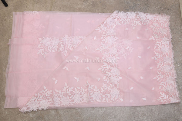 Hazel- Baby Pink Embroidery Saree