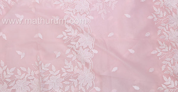 Hazel- Baby Pink Embroidery Saree