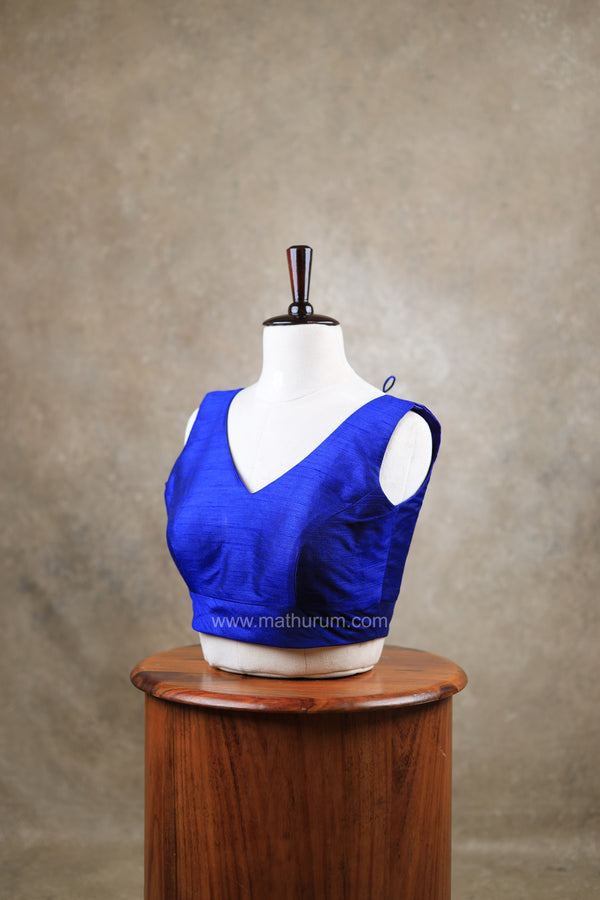 Rangeela- Royal Blue Blouse (Attachable Sleeves)