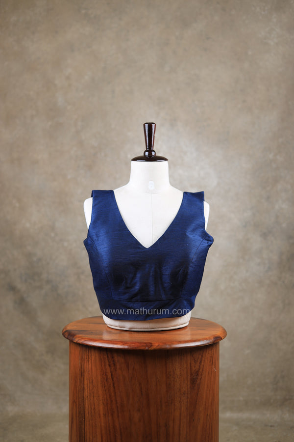 Rangeela- Navy Blue Blouse (Attachable Sleeves)