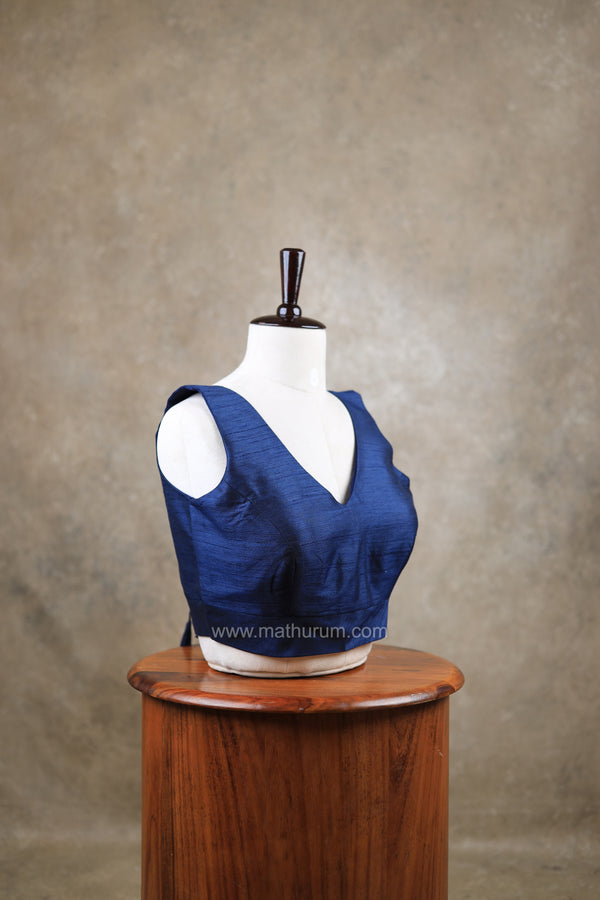 Rangeela- Navy Blue Blouse (Attachable Sleeves)