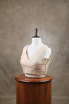 Arya- Beige Blouse (Attachable Sleeves)