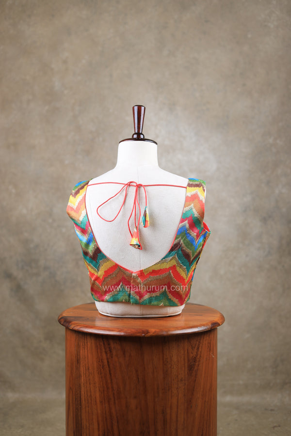Varna- Multicolour Blouse (Attachable Sleeves)