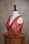 Veena- Pink Blouse (Attachable Sleeves)
