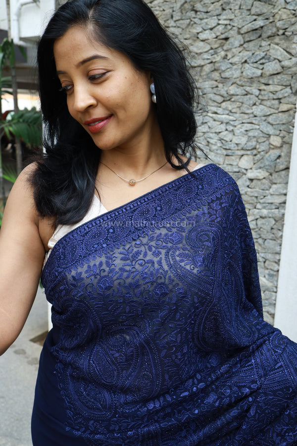 LAILA BLUE - DESIGNER SAREE