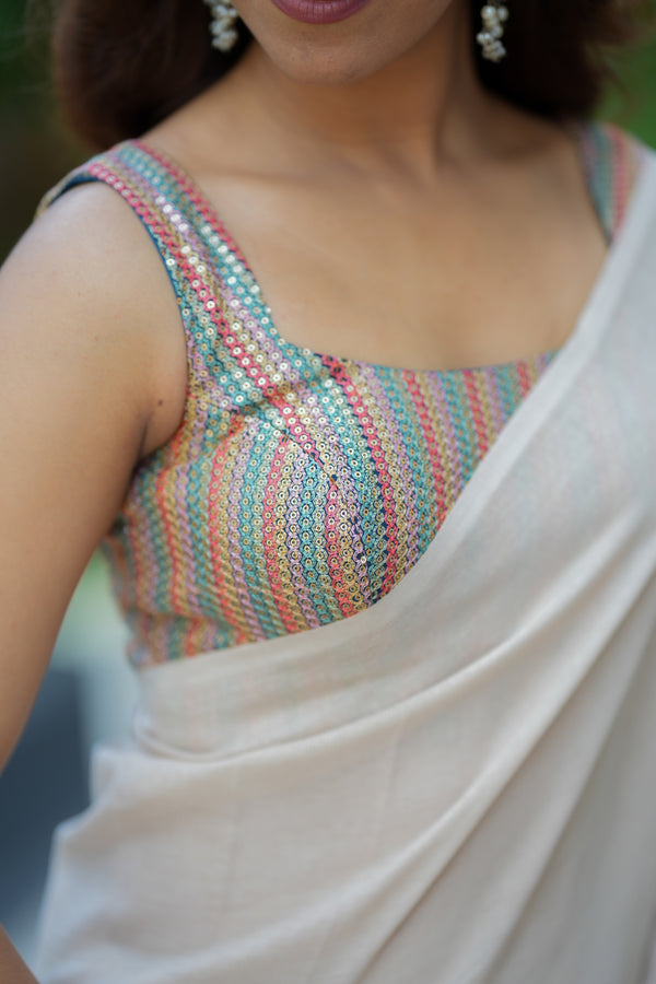 Aura- Blue Blouse (Sleeveless)