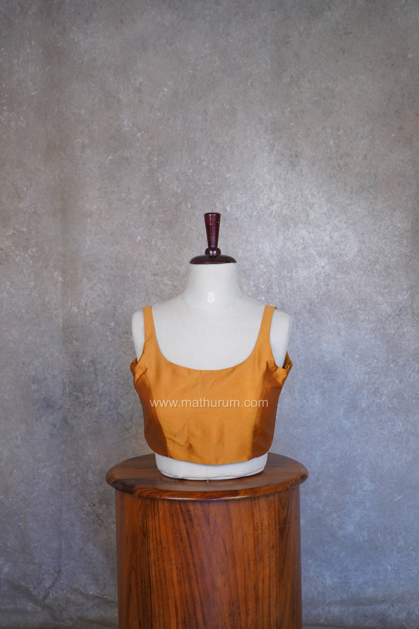 Nayan Plain- Mustard Blouse