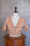 Mythri- Orange Stripes Blouse