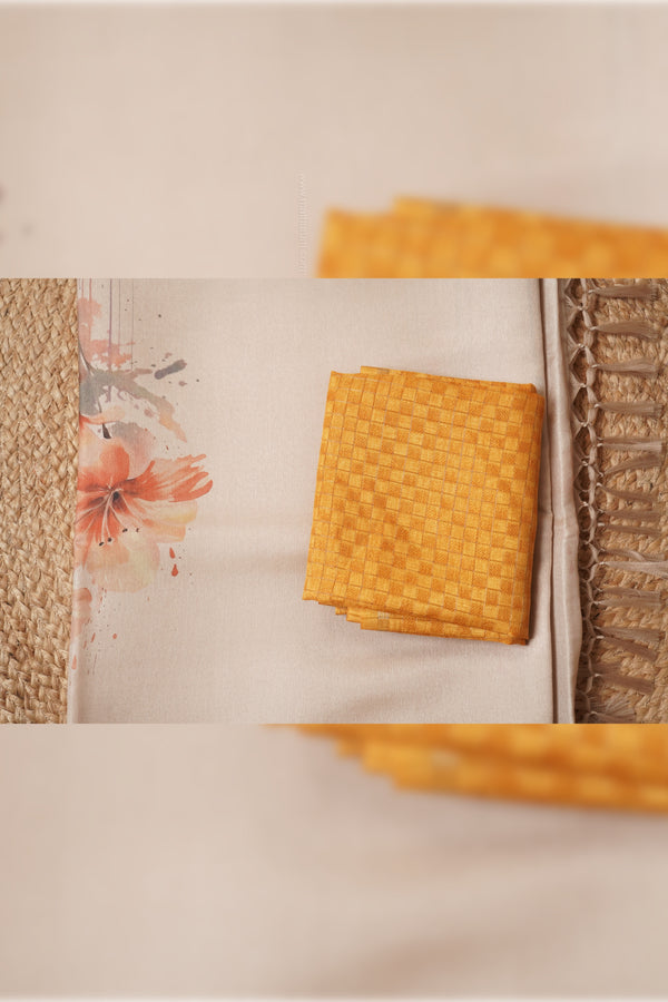 Aurora - Cream (Premium Synthetic) Saree