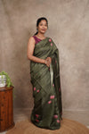 Aurora - Green (Premium Synthetic) Saree