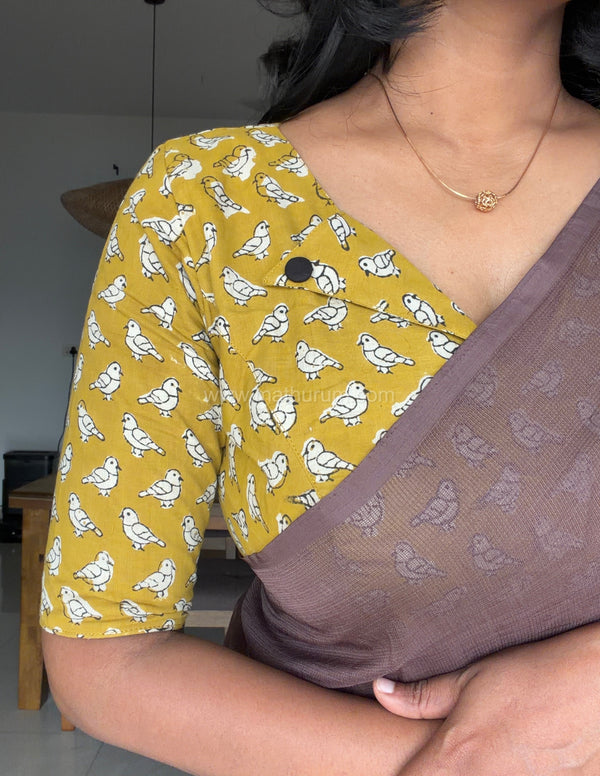Pakshi- Mustard Blouse