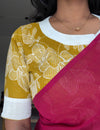 Marigold- Mustard/White Blouse