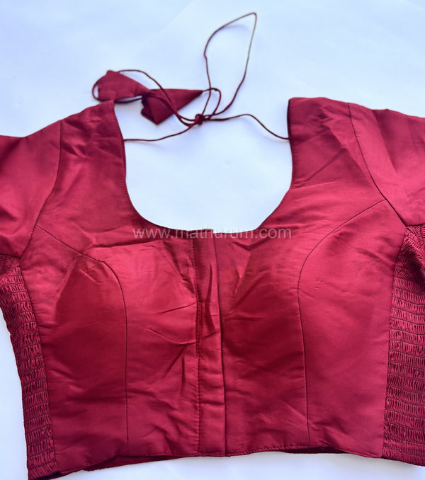 Riva- Maroon Strechable Blouse