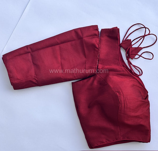 Rang- Light Maroon Blouse (Attachable Sleeves)