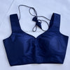 Rang- Navy Blue Blouse (Attachable Sleeves)