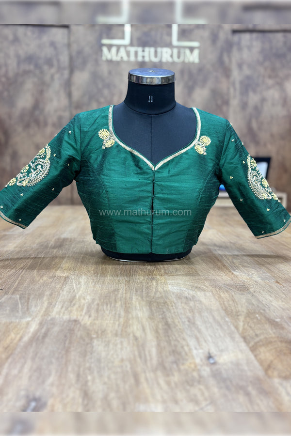 Emera- Green Zardosi Blouse