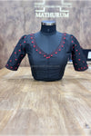 Roja - Black Embroidery Blouse